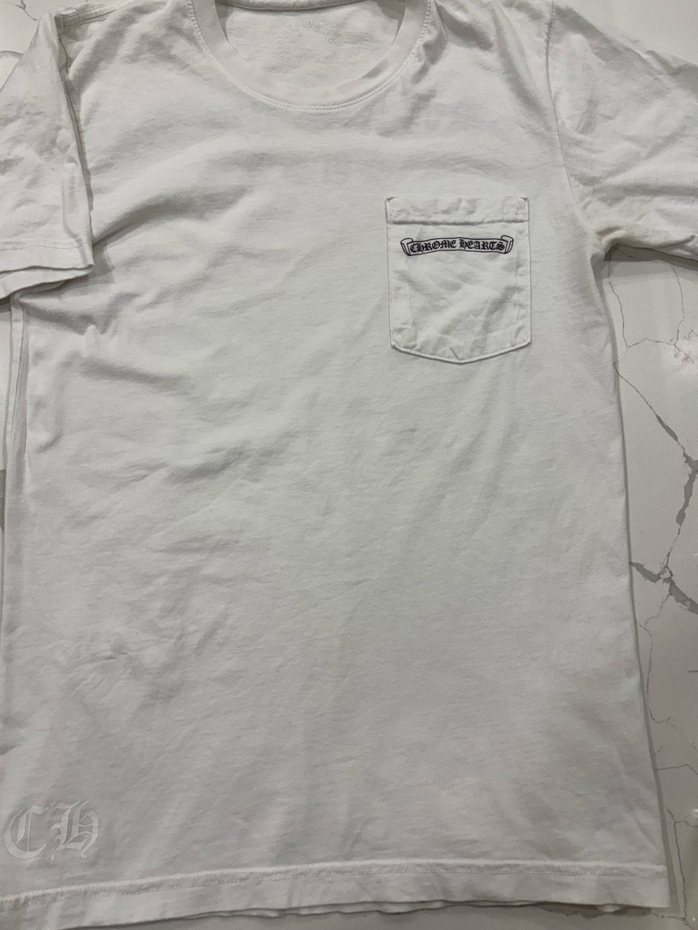 Chrome Hearts White Pocket Tee with Subtle Logo